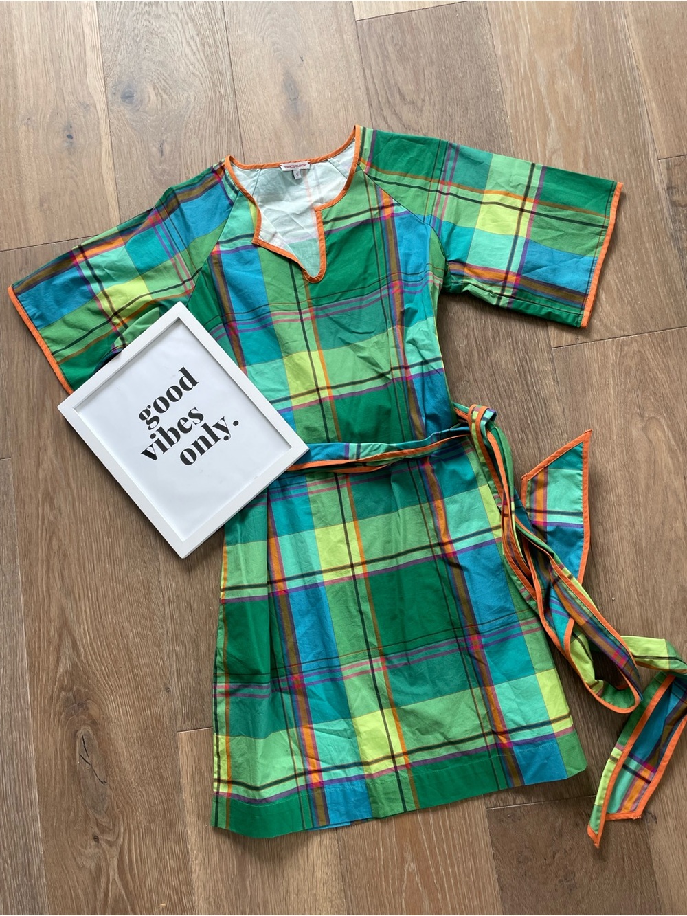FRANCES VALENTINE DORIS CARTER MADRAS DRESS - Picture 3 of 13